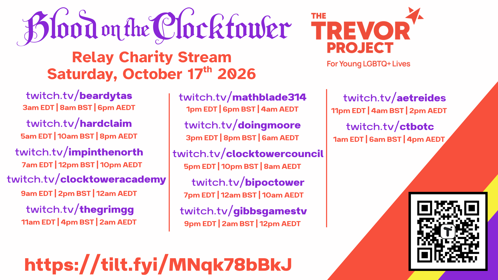 Announcing a BOTC Charity Stream for the Trevor Project